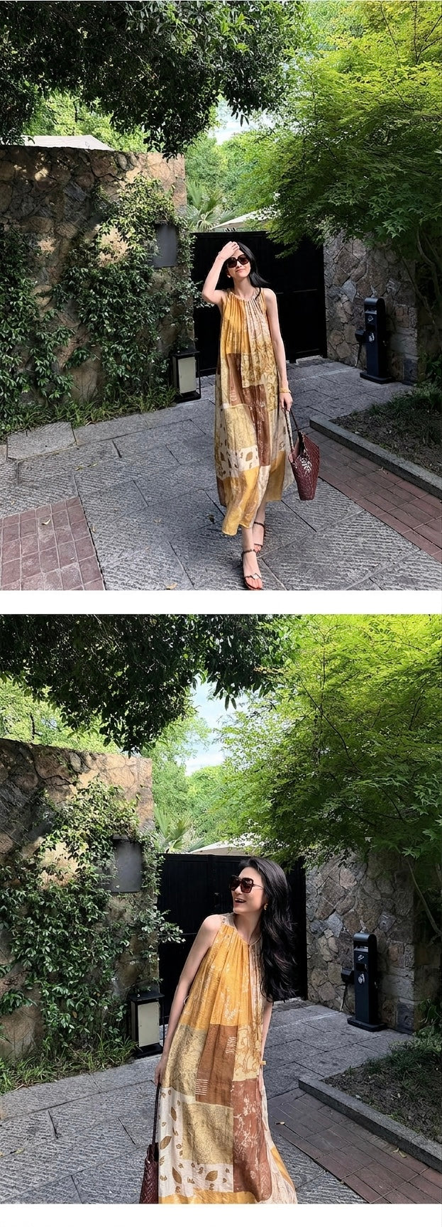 Provence Mosaic Lyocell Maxi Dress