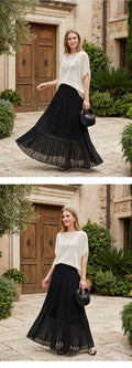 The Elara Pleated Maxi Skirt