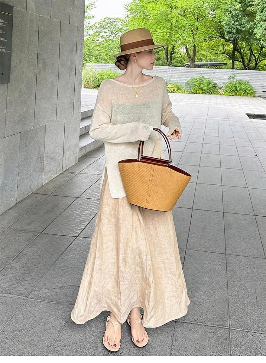The Marlowe Linen Maxi Skirt