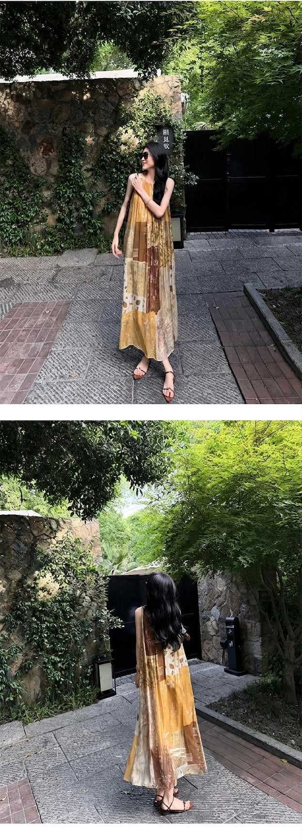 Provence Mosaic Lyocell Maxi Dress