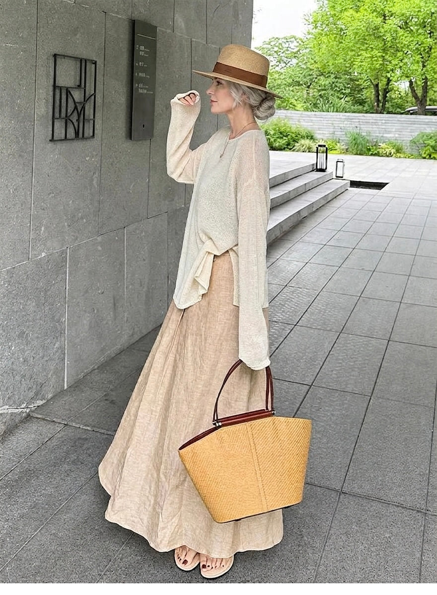 The Marlowe Linen Maxi Skirt