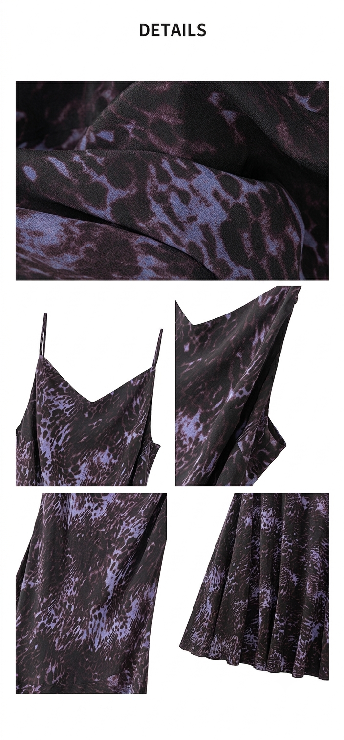 The Vesper Violet Leopard Silk Maxi Dress
