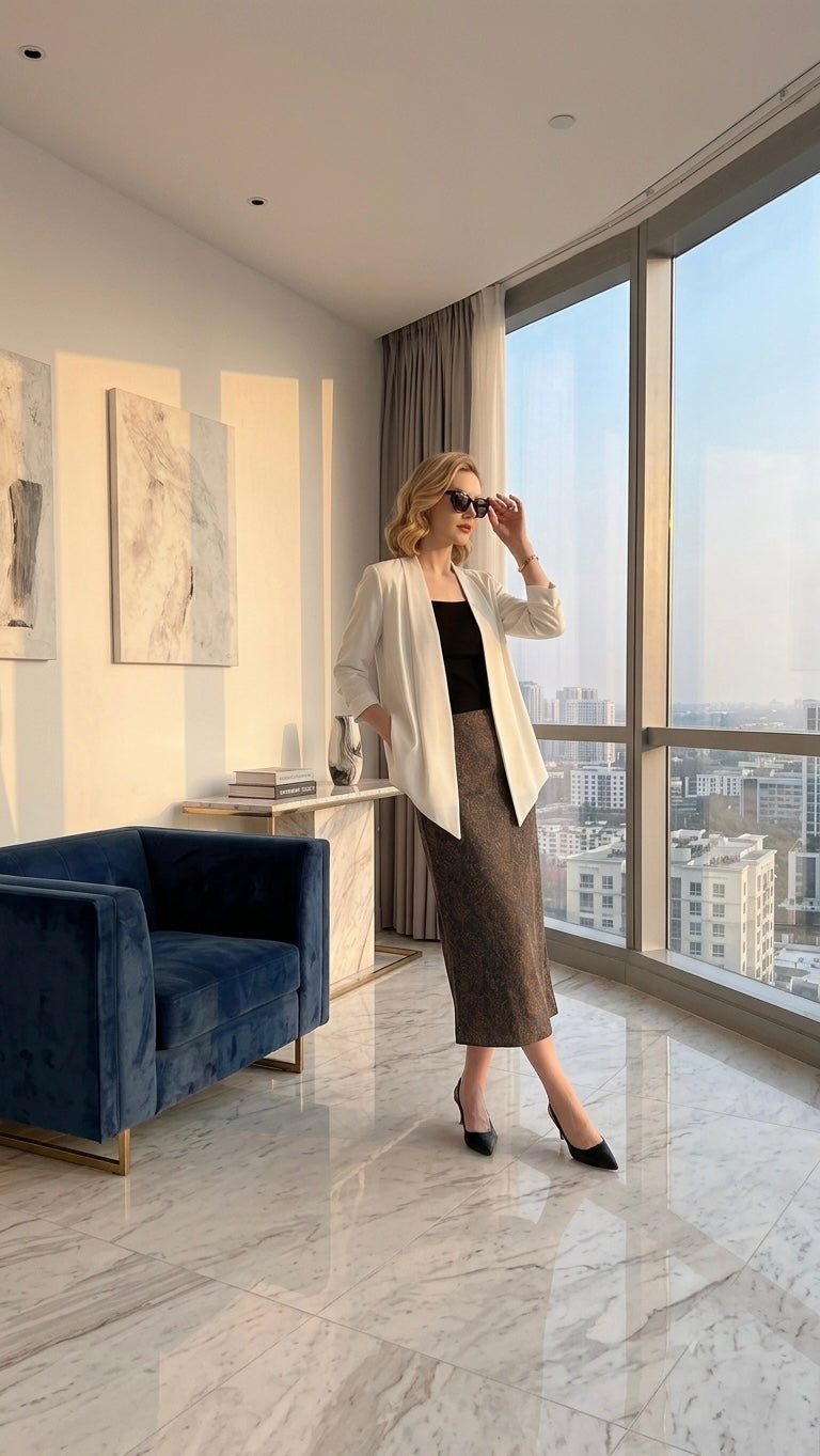 Sloane Draped Open-Front Jacket