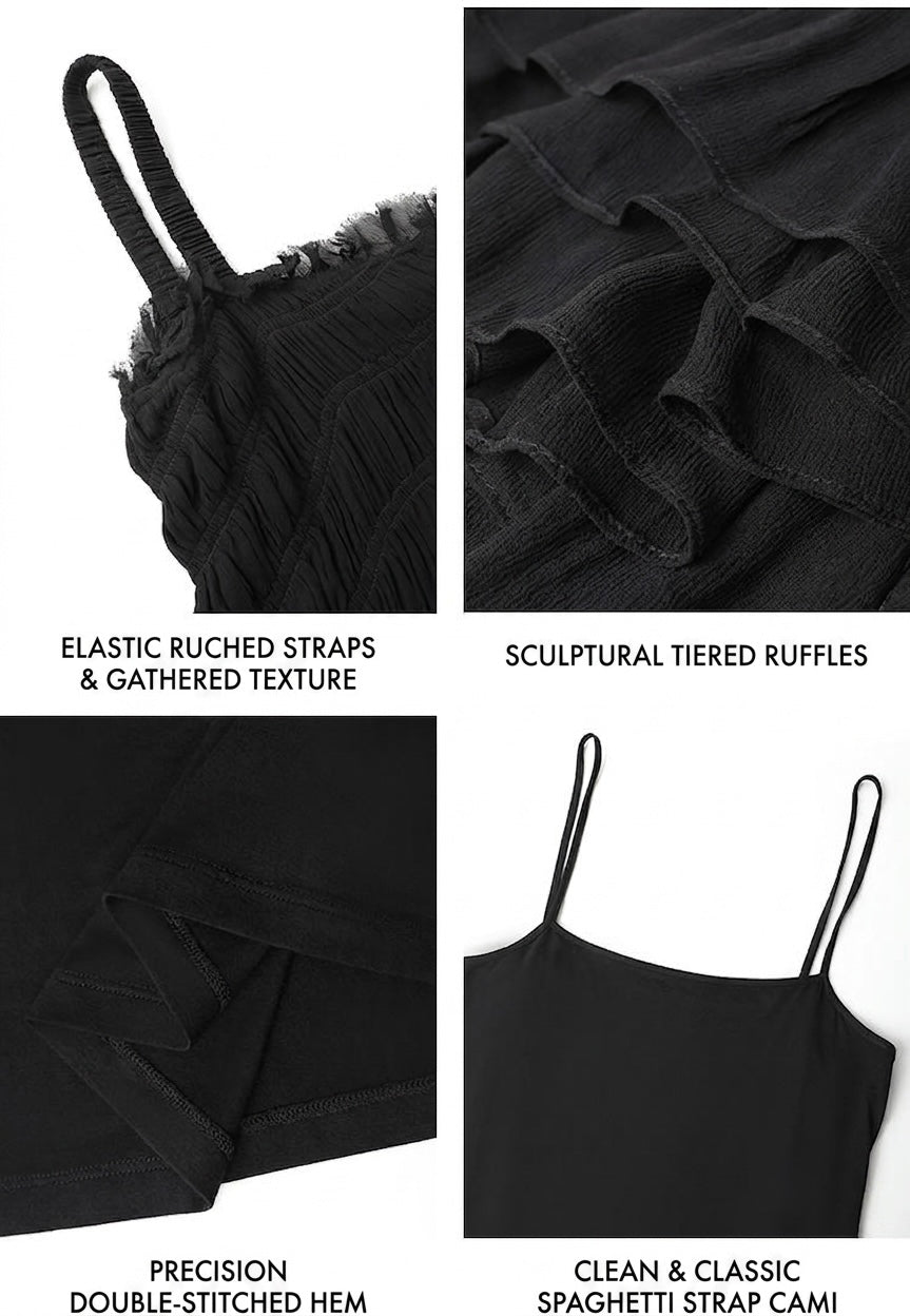 The Noire Sculpted Maxi Dress