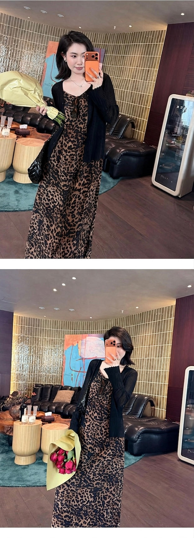 Luxe Leopard Bias-Cut Slip Dress