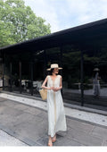 The Aurelia Embroidered Lyocell-Linen Maxi Dress