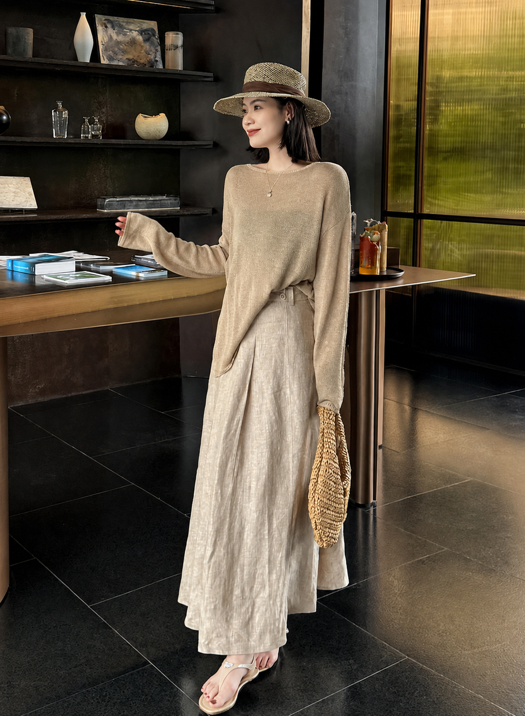 The Marlowe Linen Maxi Skirt