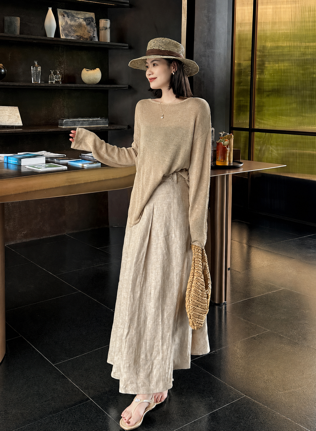 The Marlowe Linen Maxi Skirt