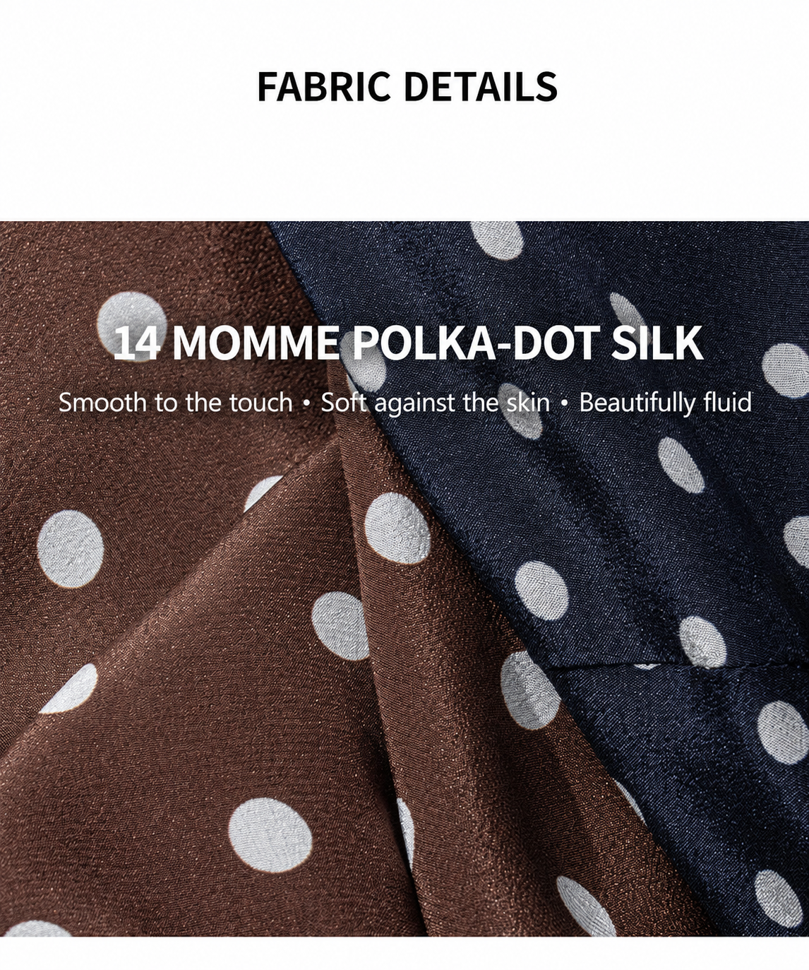 Designer Series-The Celeste Polka Dot Silk Midi Dress