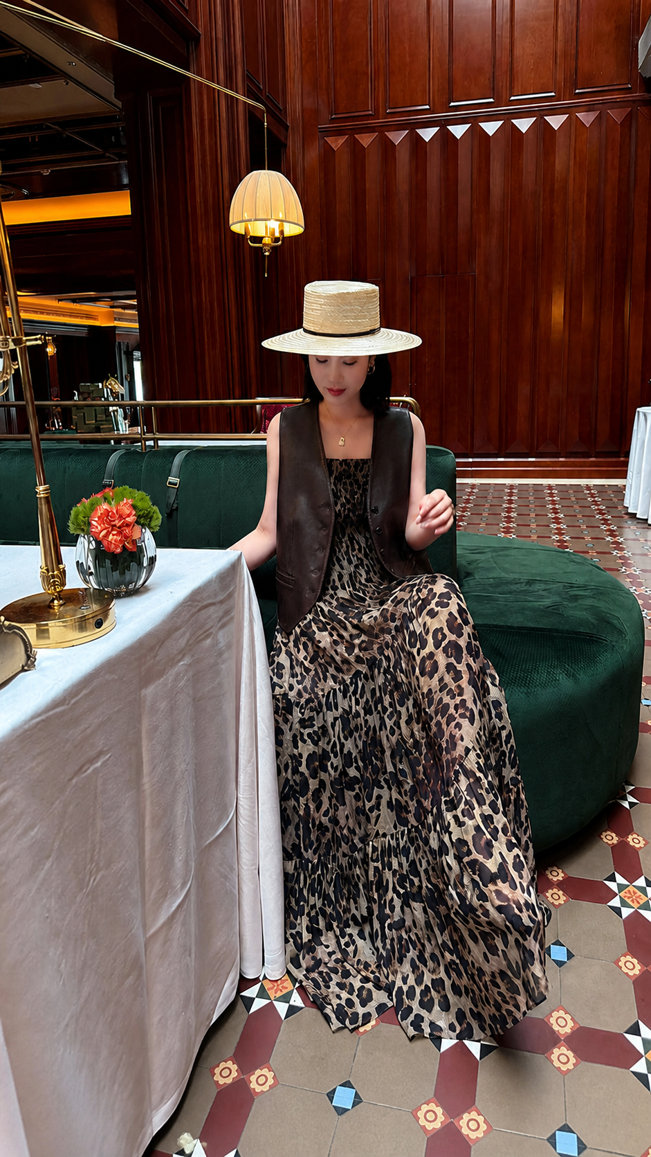 The Aurelia Leopard Georgette Maxi Dress