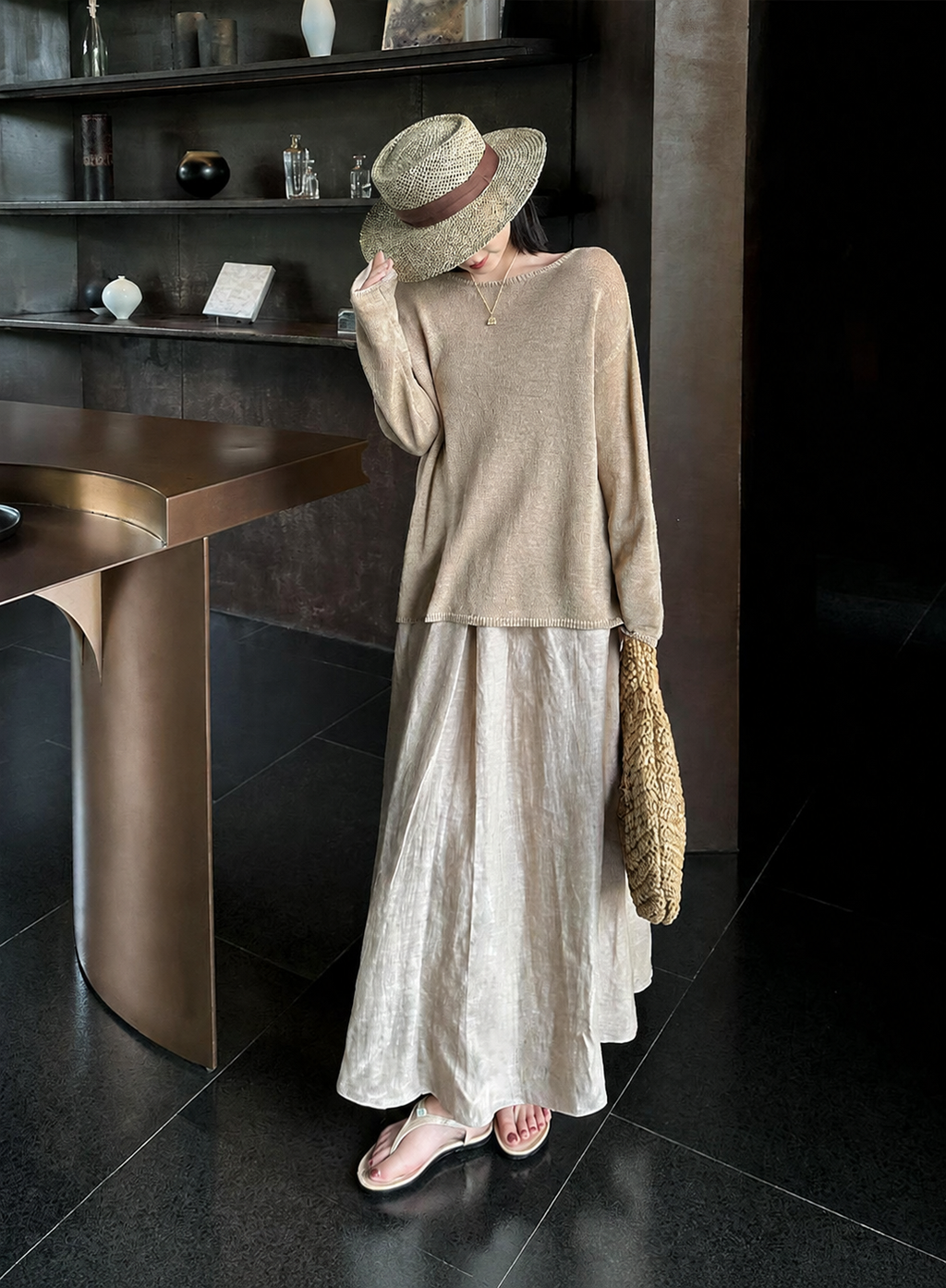 The Marlowe Linen Maxi Skirt