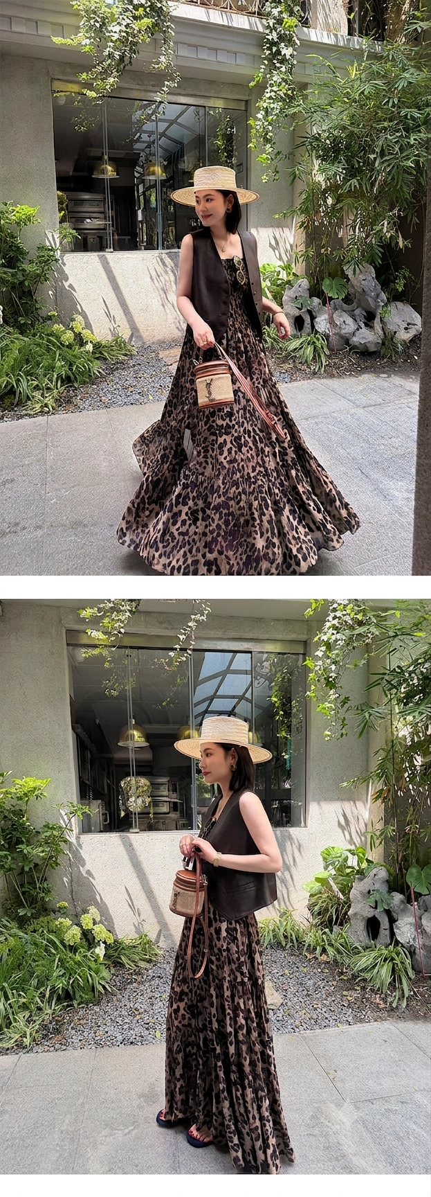 The Aurelia Leopard Georgette Maxi Dress